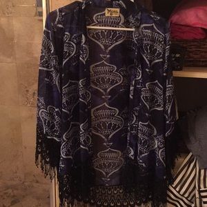 Show me Your Mimi Blue Shawl Cardigan